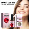 Tooth Gems Kit Shining DIY Teeth Gems Flat Bottom Round Gemstone Style DIY Tooth Jewelry Kit Removable Tooth Ornaments Artificial Fashionable Crystal