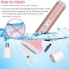 Electric Razor for Women, 4-in-1 Women's Body Hair Removal, Pubic Shaver Bikini Trimmer for Eyebrow Face Body Underarm, Portable Ladies Shaver USB Rec