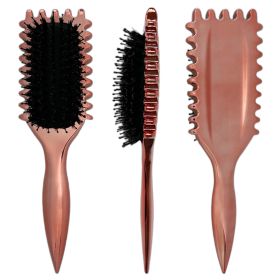 Gold Plated Curling Brush, Curl Defining Brush, Curl Brush For Curly Hair (Colour: Golden)