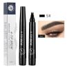 Simulated native eyebrow lasting four-fork liquid water eyebrow pencil four-head three-dimensional color rendering waterproof and sweat-proof eyebrow